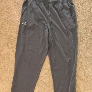 under armor mens athletic pants grey